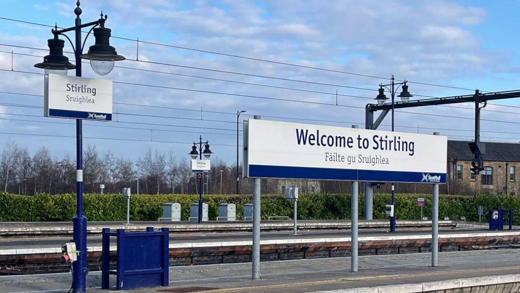 Stirling railway station in Scotland