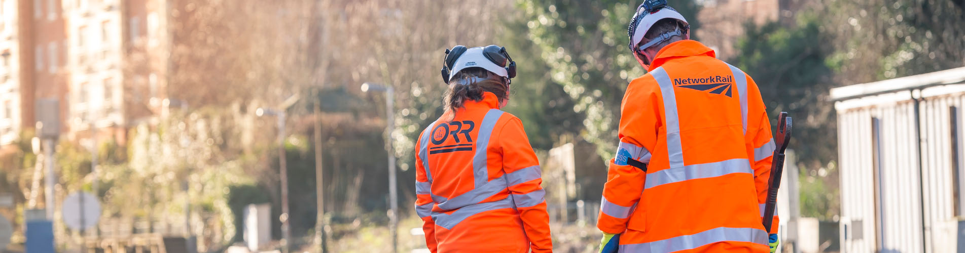ORR inspector and Network Rail staff out on the railway
