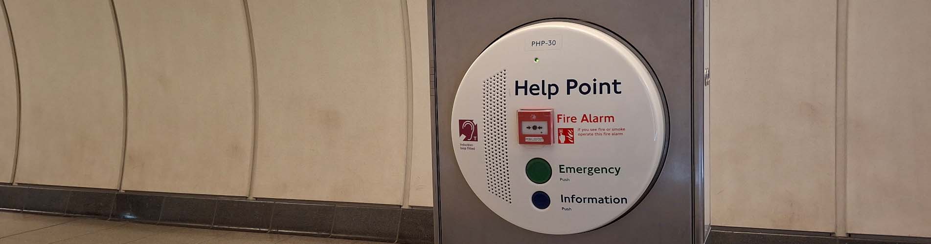 Help point at Liverpool Street train station