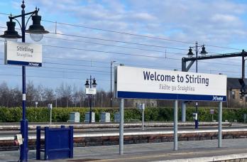 Stirling railway station in Scotland