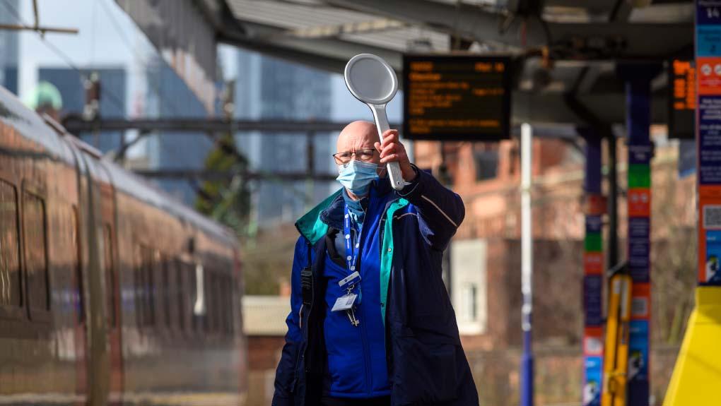 Member of staff at Manchester Piccadilly railway station