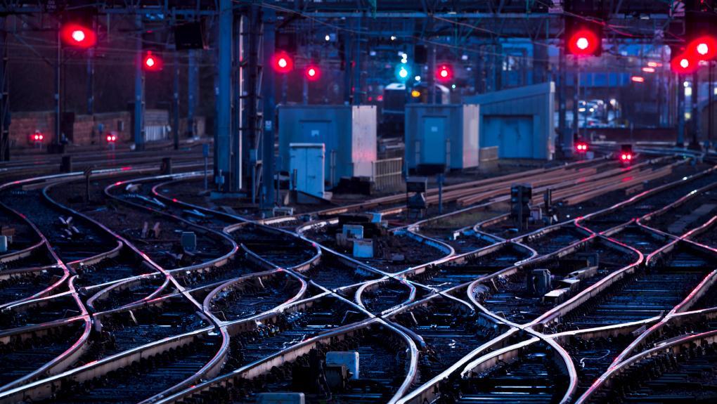 Track at night