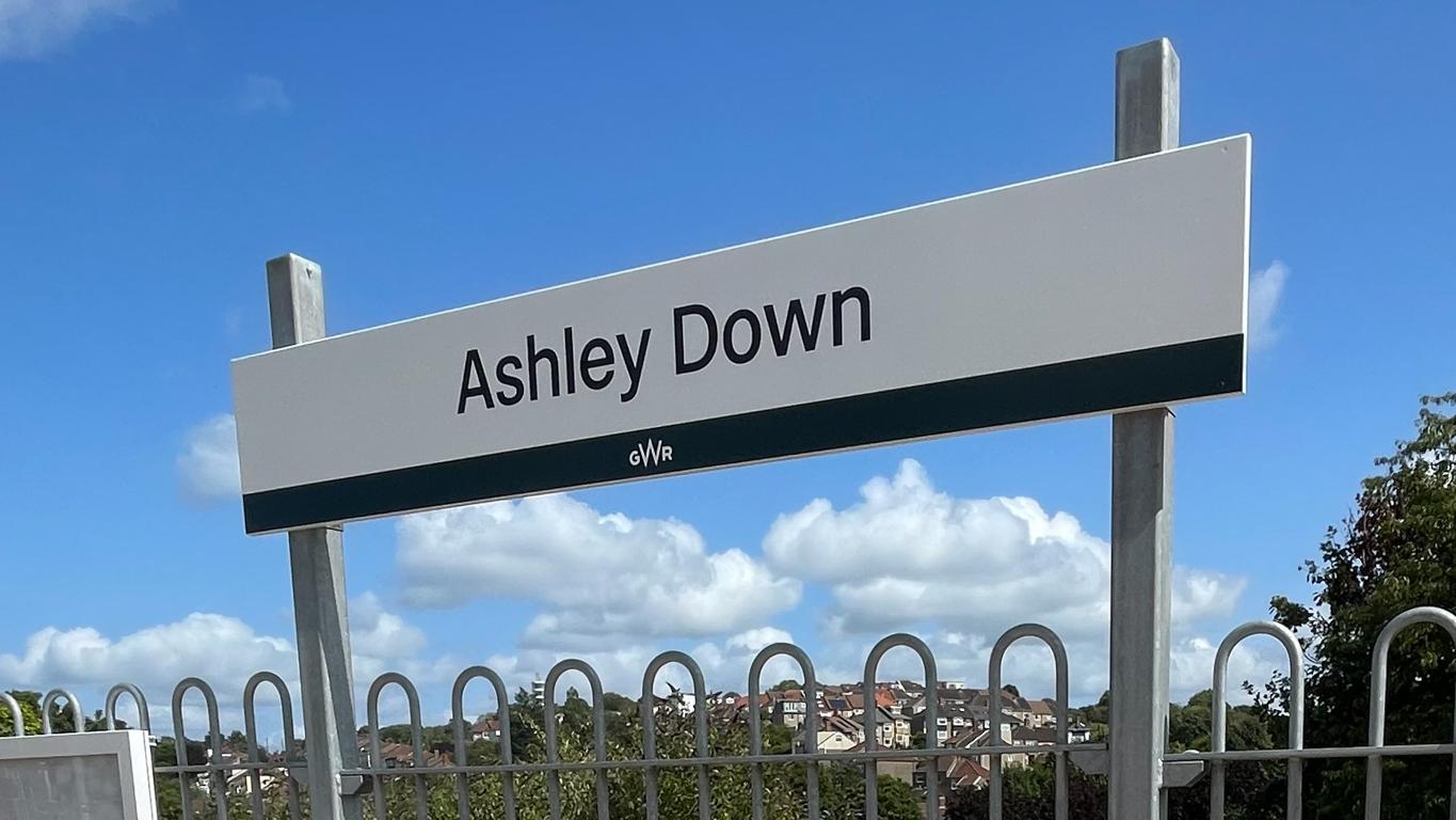 Bristol Ashley Down station sign