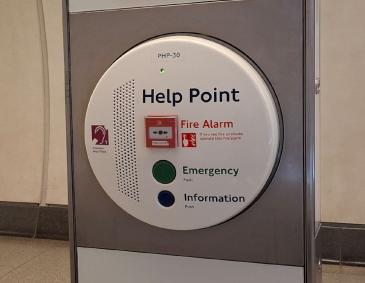 Help point at Liverpool Street station (Elizabeth line)